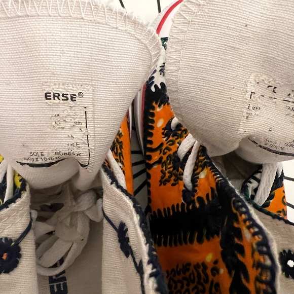 Converse Custom Hi Tops In Colorful African Print - Picture 8 of 12